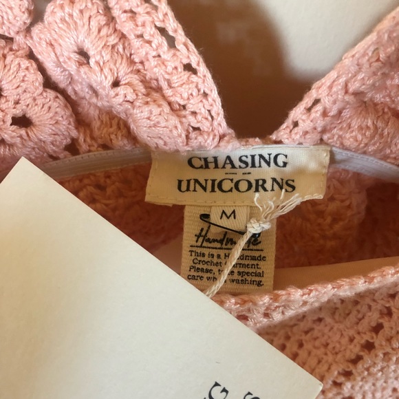 SOLD ✨⚡️BNWT Accidentally In Love Hand Crochet Top M 🪷 - Picture 9 of 11